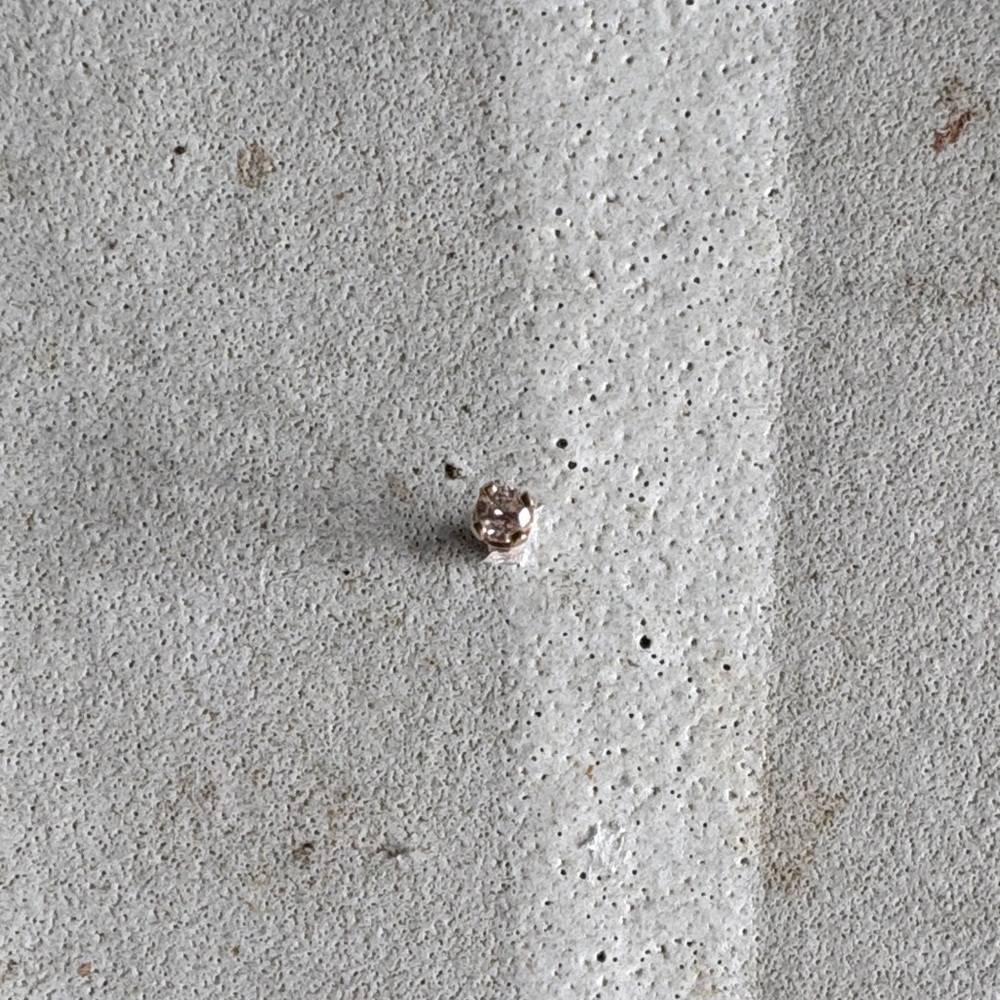 Natural Diamond 14K Screw Back Stud Earring